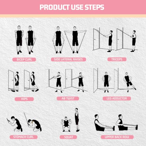 VEICK Resistance Bands with Handles for Home Workout O75059
