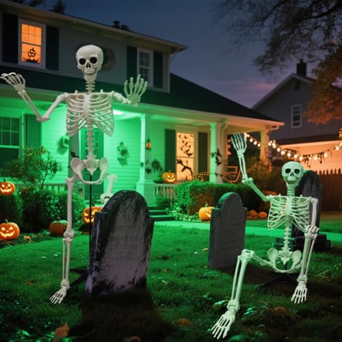 UMEELR 5.9FT Poseable Life Size Skeleton for Halloween Decoration B873000