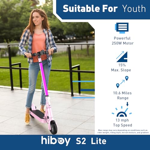 Hiboy Electric Scooter, 350W Motor, 13 MPH, Foldable, UL 2272 Certified H307320