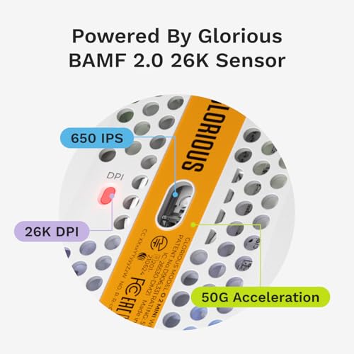 Glorious Model D Wired Gaming Mouse - 68g Honeycomb RGB Ergonomic, Matte White M160012