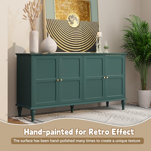 ARTPOWER Sideboard Buffet Cabinet with Storage, 58'' Mid-Century Modern, Brown M393886