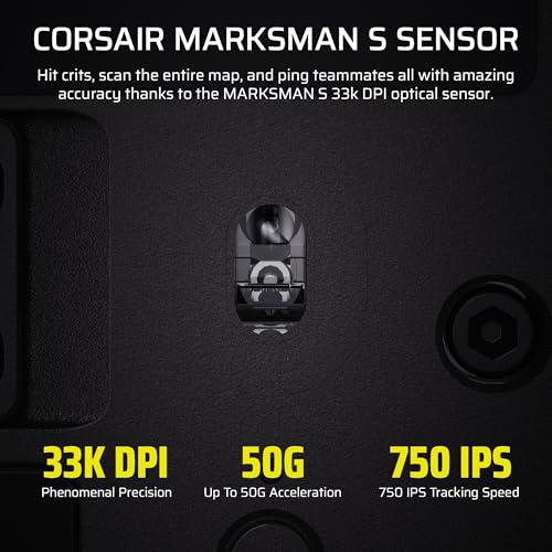 Corsair SCIMITAR RGB ELITE Gaming Mouse, 18,000 DPI, Black F130136