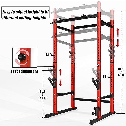Bongkim Power Rack, Adjustable Squat Stand for Home Gym, 660lb Capacity L49550
