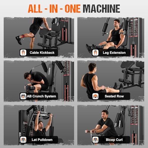 M1 Workout Station with 140LBS Weight Stack, Home Gym Equipment Z1434