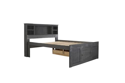Discovery World Furniture White Full Bookcase Bed with 6 Drawers Z895159