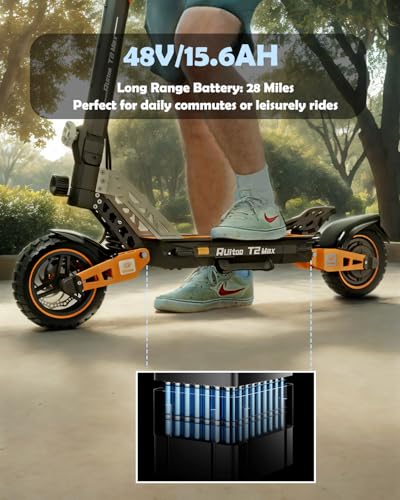 Ruitoo Electric Scooter 1000W Motor, Foldable Off Road E-Scooter for Adults I897875