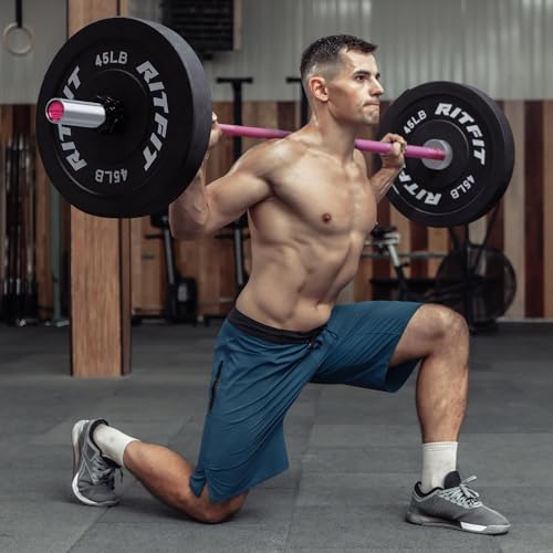 RITFIT Olympic Barbell 4ft/6ft 2 Inch Weight Bar for Strength Training, 500lbs Capacity F369