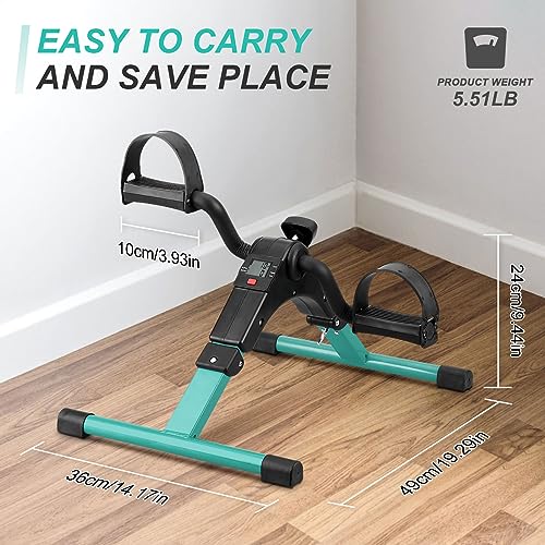 Uten Folding Pedal Exerciser, Under Desk Bike with LCD Monitor C98402