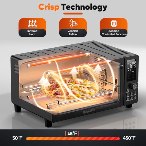 Nuwave Bravo Pro Smart 21QT Toaster Oven Air Fryer Combo, Convection Countertop, Mint Green B532672