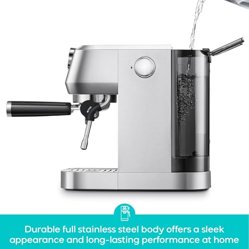 CASABREWS 3700 Gense Espresso Machine 20 Bar, Stainless Steel I572204