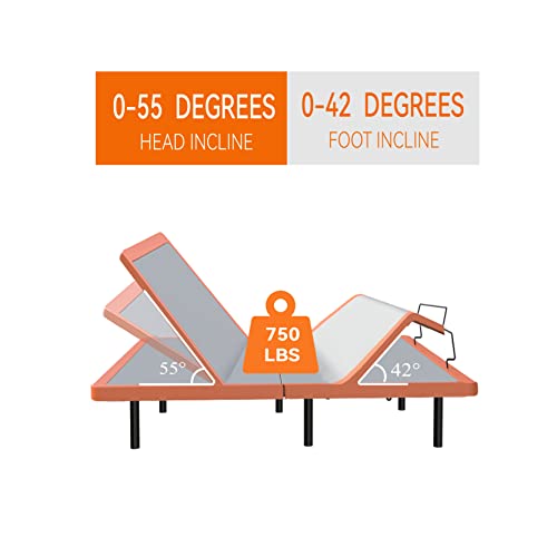 Split King Adjustable Bed Frame with Hybrid Mattress, Zero Gravity, Massage R919726