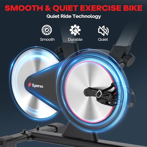 Sperax Exercise Bike Indoor Cycling Bike with Comfortable Seat LED Display Y5399