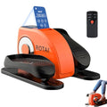 Under Desk Elliptical Machine for Seniors Rehab Electric Seated Leg Foot Pedal Exerciser Bike, Portable Trainer for Home & Office with Remote and LCD Monitor