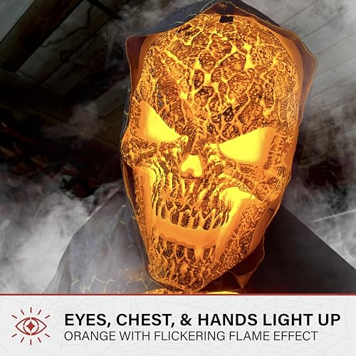 Haunted Hill Farm Motion-Activated 7.5-Ft. Smoldering Ghoul Animatronic Halloween Decoration N1475