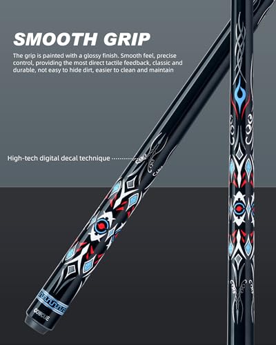 CRICAL Carbon Fiber Pool Cue Stick 58" with 12.5mm Tip J317692