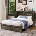 Queen Size Murphy Bed Cabinet with Charging Station, White P336686