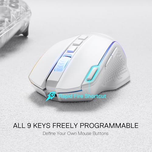 Redragon M810 Pro Wireless Gaming Mouse, 10000 DPI, RGB Backlit K36063