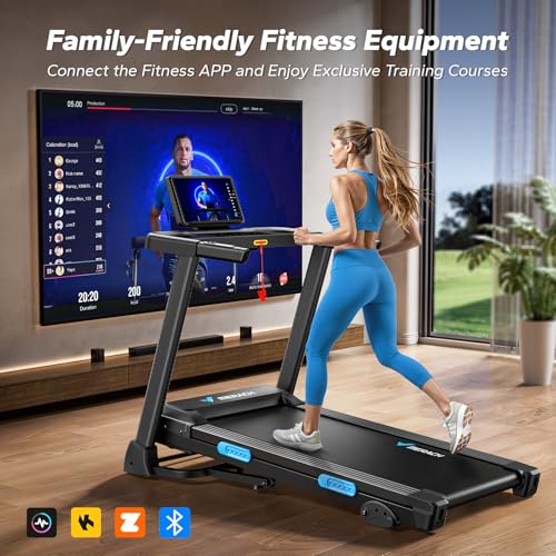 MERACH Foldable Treadmill with Incline, 7.5MPH Quiet for Home M910