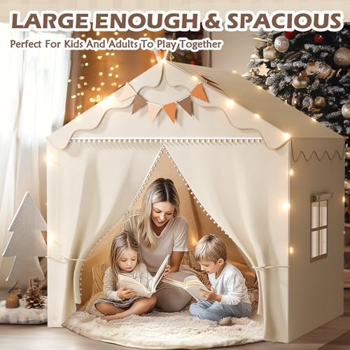 Treestone Play Tent for Kids with Padded Mat and Light, Indoor & Outdoor Playhouse F222