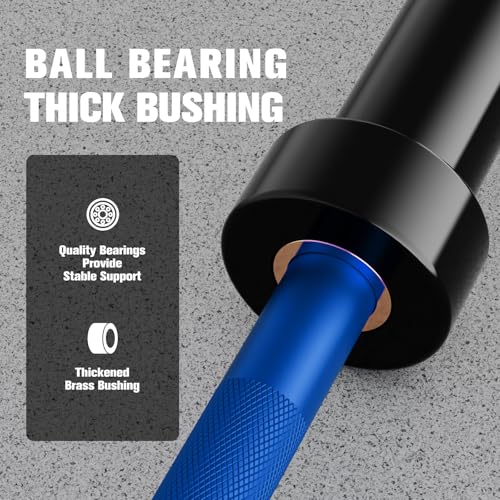 RITFIT Olympic Barbell 4ft/6ft 2 Inch Weight Bar for Strength Training, 500lbs Capacity F369