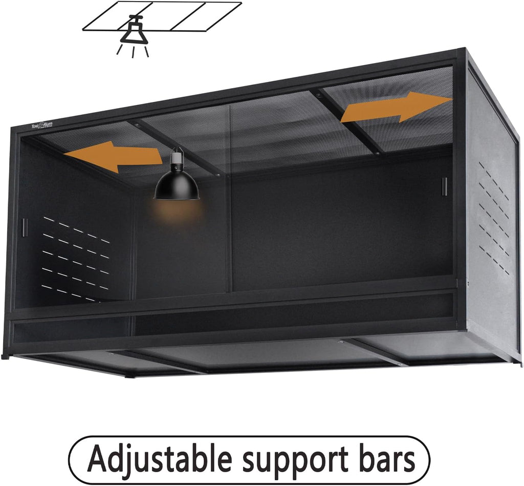 PVC Reptile Enclosure 120 Gallon Terrarium with Sliding Glass Doors S4983