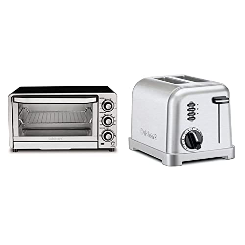 Cuisinart TOB-40N Custom Classic Toaster Oven Broiler, Brushed Stainless and Black T17103