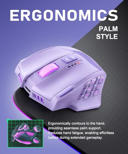 UtechSmart Venus Pro RGB Wireless MMO Gaming Mouse, 16000 DPI, 16 Programmable Buttons M66772