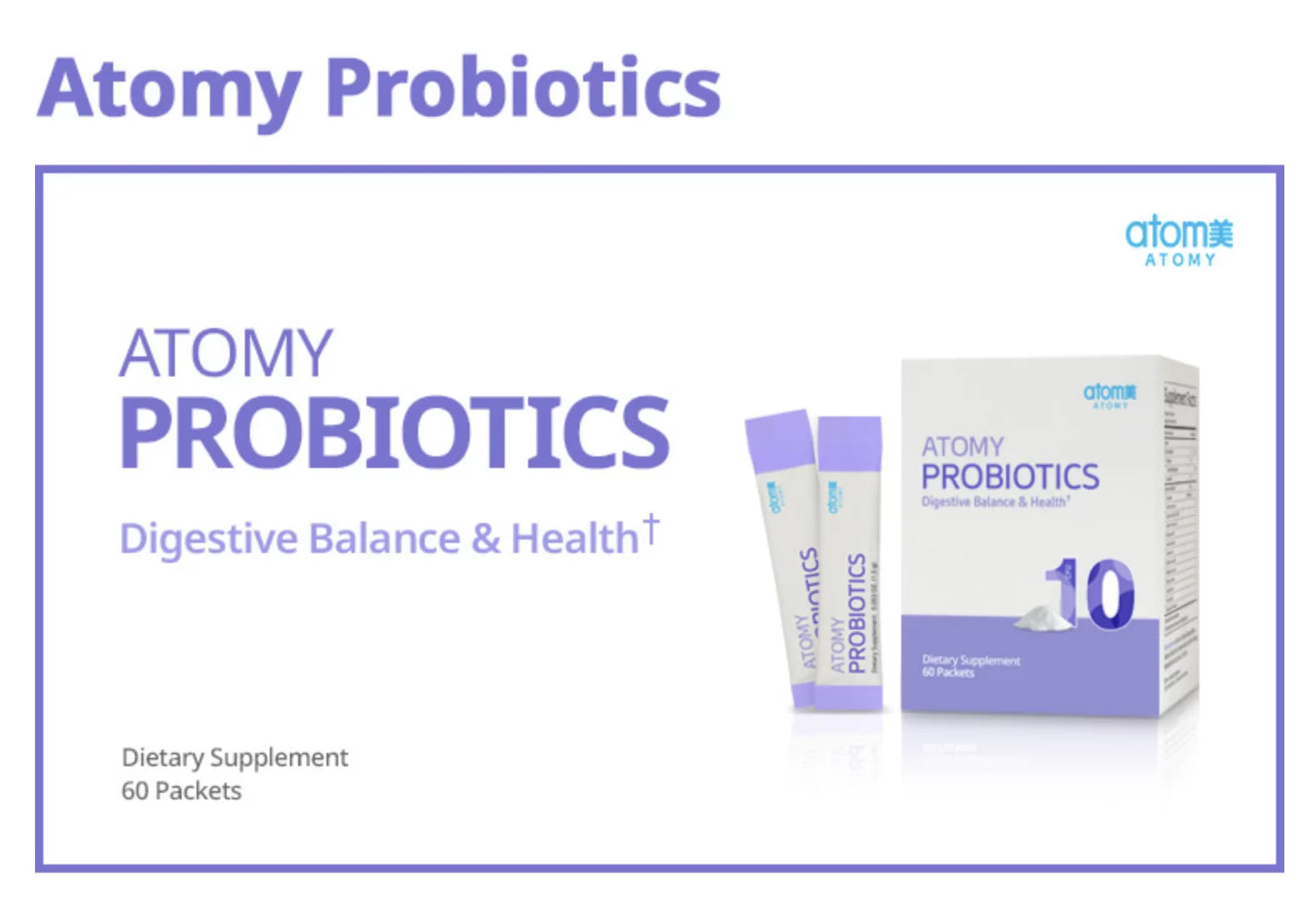Atomy Probiotics Digestive Balance 60packets O71693