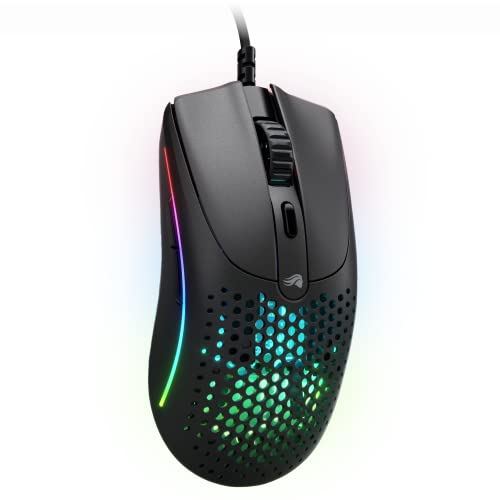 Glorious Model D Wired Gaming Mouse - 68g Honeycomb RGB Ergonomic, Matte White M160012