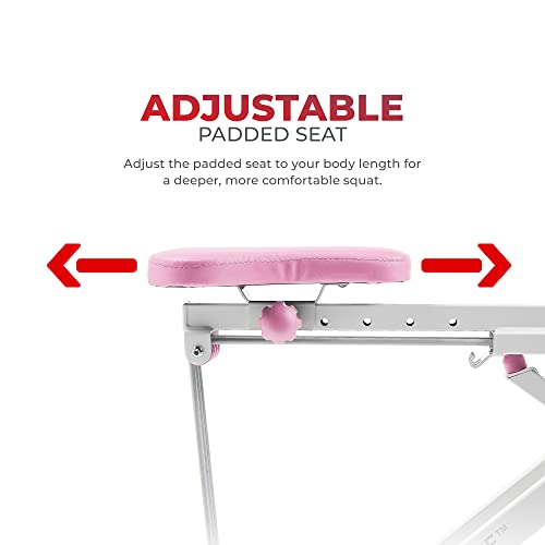 Sunny Health & Fitness Row-N-Ride Squat Assist Trainer, Foldable Home Exercise Machine G85090