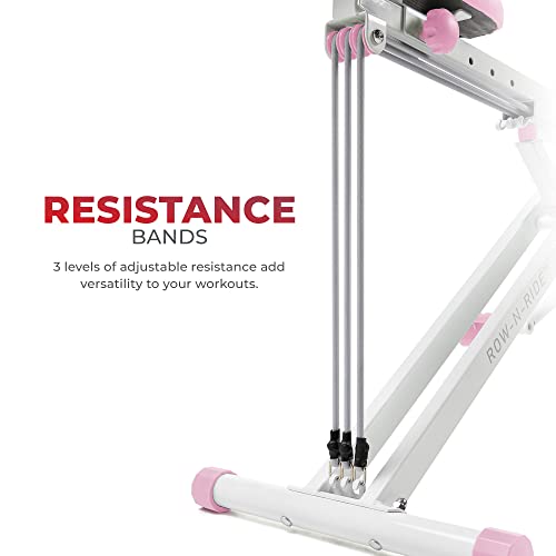 Sunny Health & Fitness Row-N-Ride Squat Assist Trainer, Foldable Home Exercise Machine G85090
