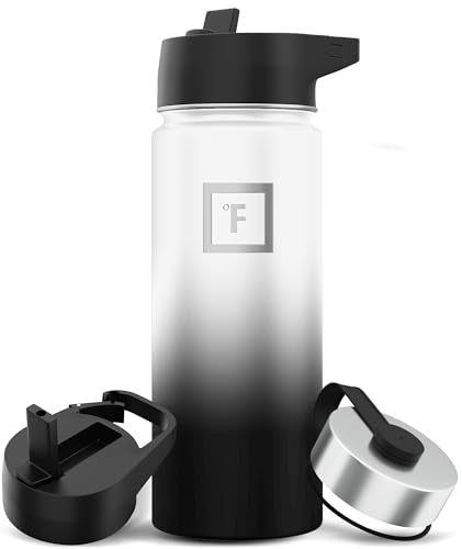 IRON °FLASK Stainless Steel Insulated Water Bottle with 3 Lids, 40 oz U19688