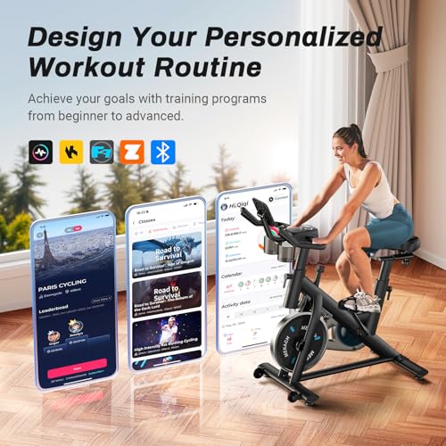 MERACH Exercise Bike, Low Noise Indoor Cycling Bike with App X955106