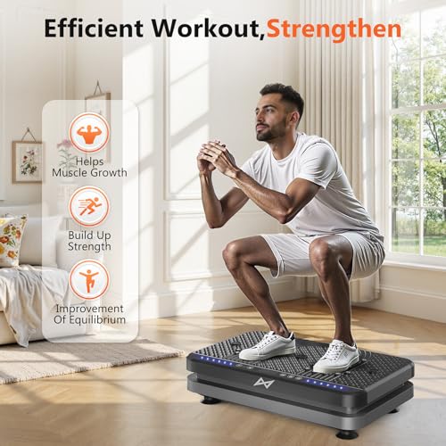 AXV Vibration Plate Fitness Platform Exercise Machine for Full Body Workout Q37919