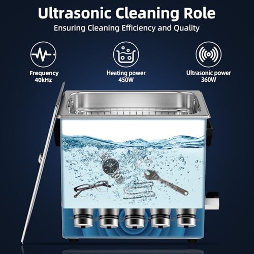 Ultrasonic Cleaner 2L with Heater & Timer, 40kHz SUS 304 Stainless Steel K9648
