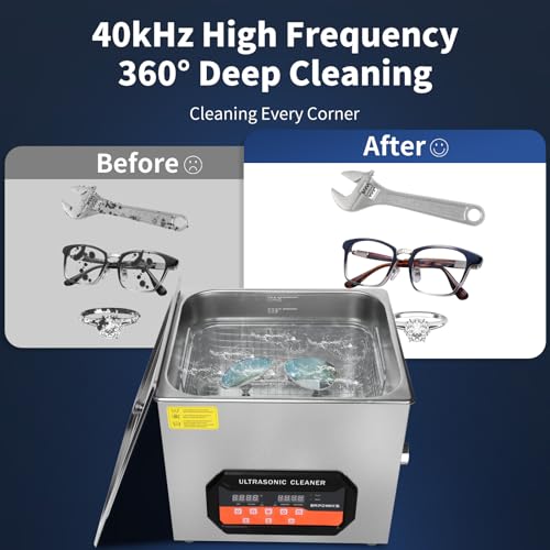 Ultrasonic Cleaner 2L with Heater & Timer, 40kHz SUS 304 Stainless Steel K9648