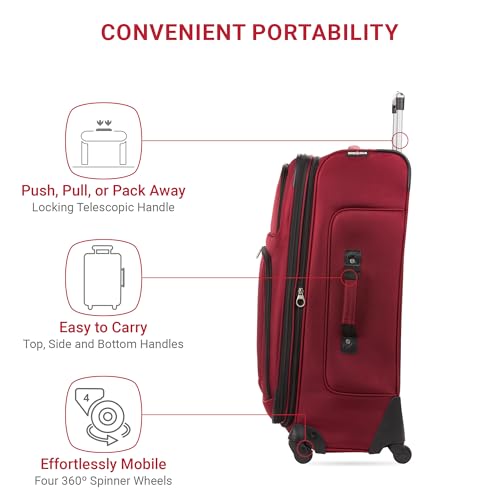 SwissGear Sion Softside Expandable Luggage, Black, 29-Inch C81483