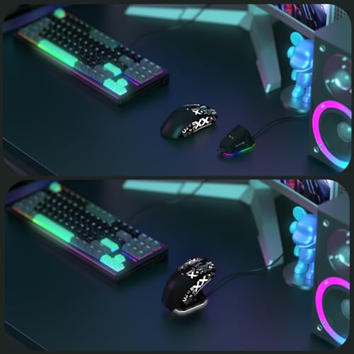 Attack Shark X11 59g Superlight Wireless Gaming Mouse with RGB Charging Dock, Black W869