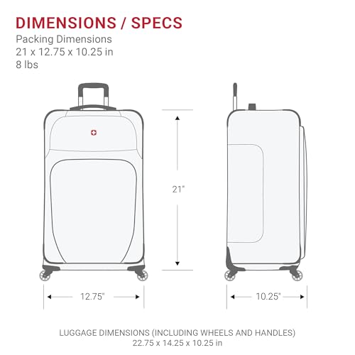 SwissGear Sion Softside Expandable Luggage, Black, 29-Inch C81483