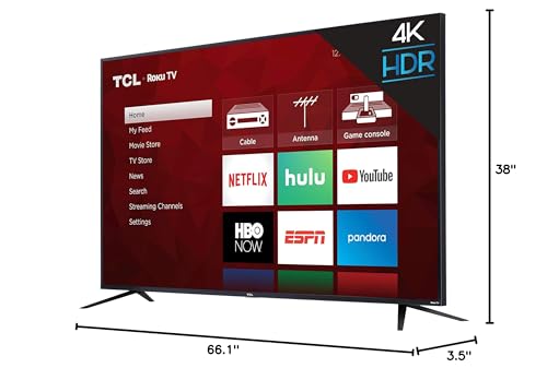 TCL 43S425 43 Inch 4K Ultra HD Smart ROKU LED TV F2207