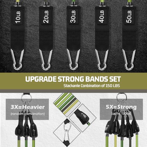 VEICK Resistance Bands with Handles for Home Workout O75059