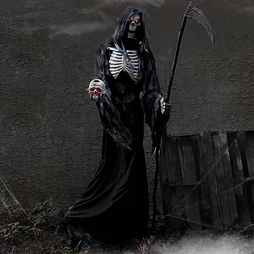 Haunted Hill Farm Motion-Activated 7.5-Ft. Smoldering Ghoul Animatronic Halloween Decoration N1475