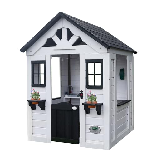 Backyard Discovery Sweetwater Cedar Wooden Kids Playhouse with Play Kitchen P65438