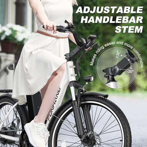 Electric Bike for Adults, 26" 1000W Peak City Cruiser Ebike, 48V Removable Battery O80999