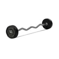 Titan Fitness Rubber Curl Fixed Barbells, Pre-Loaded Weight Bar Y406
