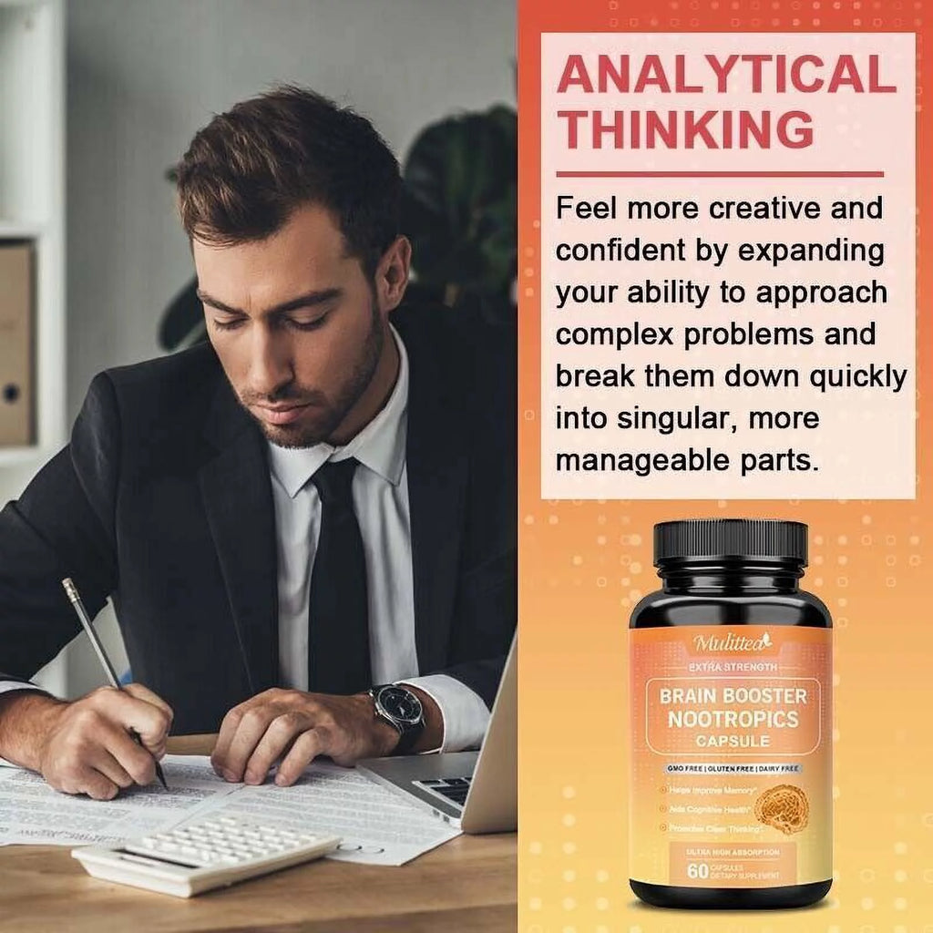 Brain Supplements Nootropics Memory Focus Pills 60 Capsules L170