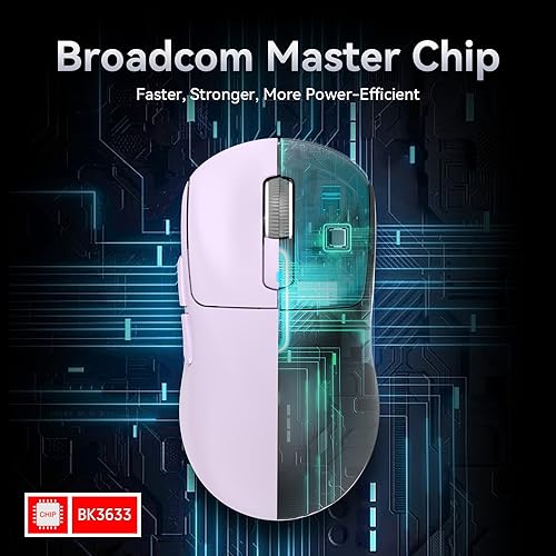 ATTACK SHARK X3 Wireless Gaming Mouse, 49g Ergonomic, PAW3395 26K DPI, White C238377