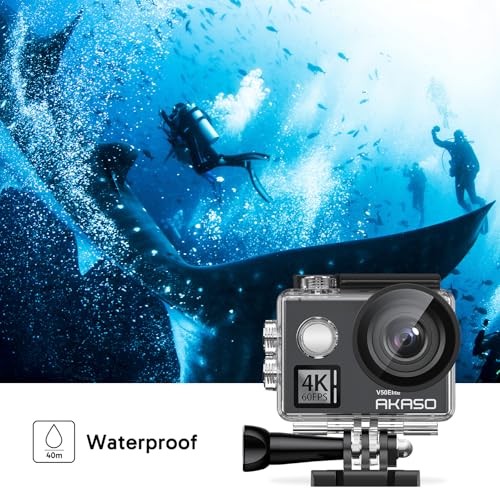 AKASO V50 Elite 4K60fps Action Camera with 128GB MicroSDXC U3 Memory Card Bundle G5217