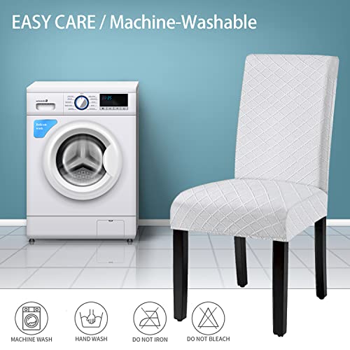 Waterproof Spandex Parsons Chair Covers, Beige, Set of 4 S639825