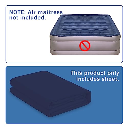 Bedecor Air Bed Sheets for Mattress Cover Removable Elastic Band Soft Breathable Twin XL Light Gray U508
